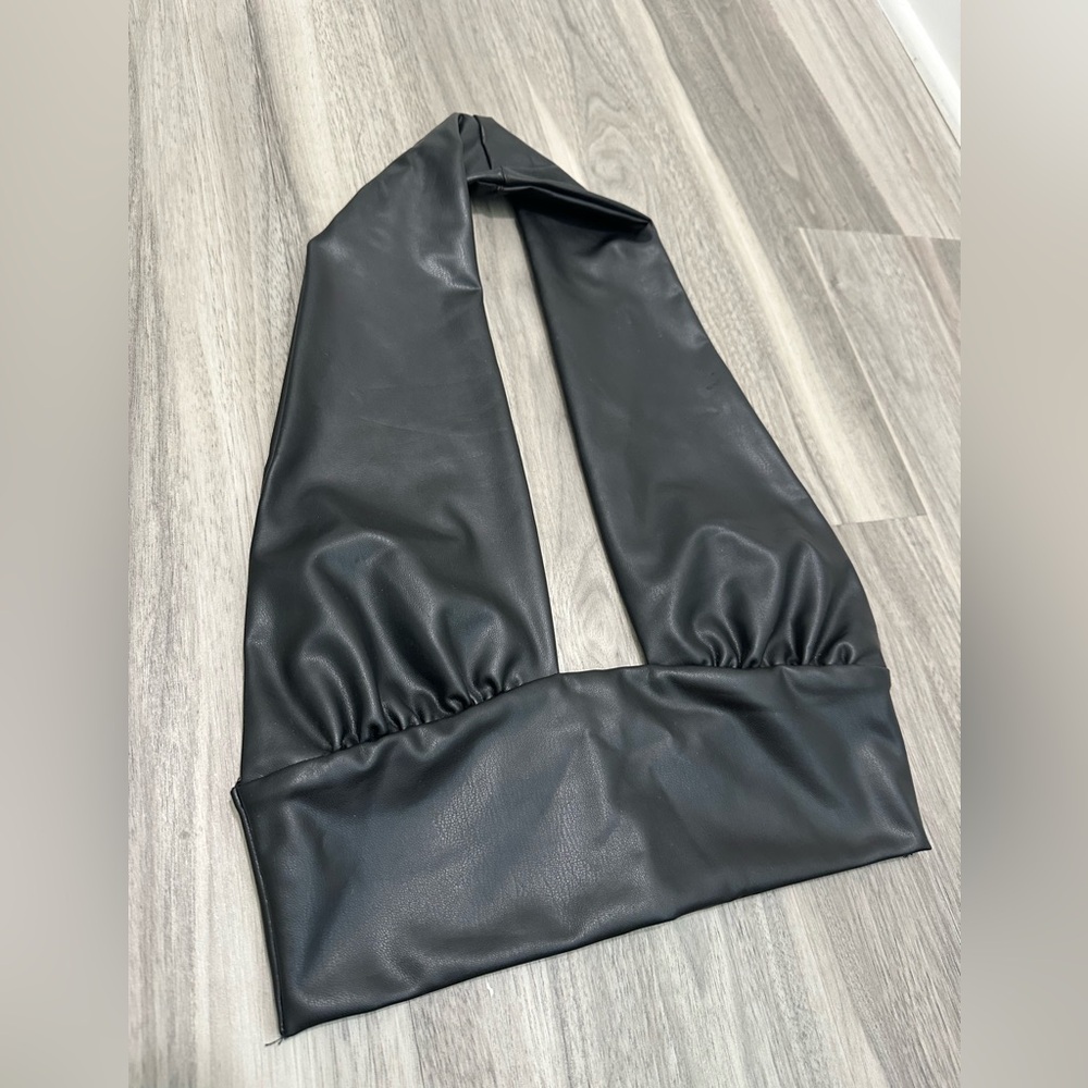 Women’s Sky to the Moon black halter crop top